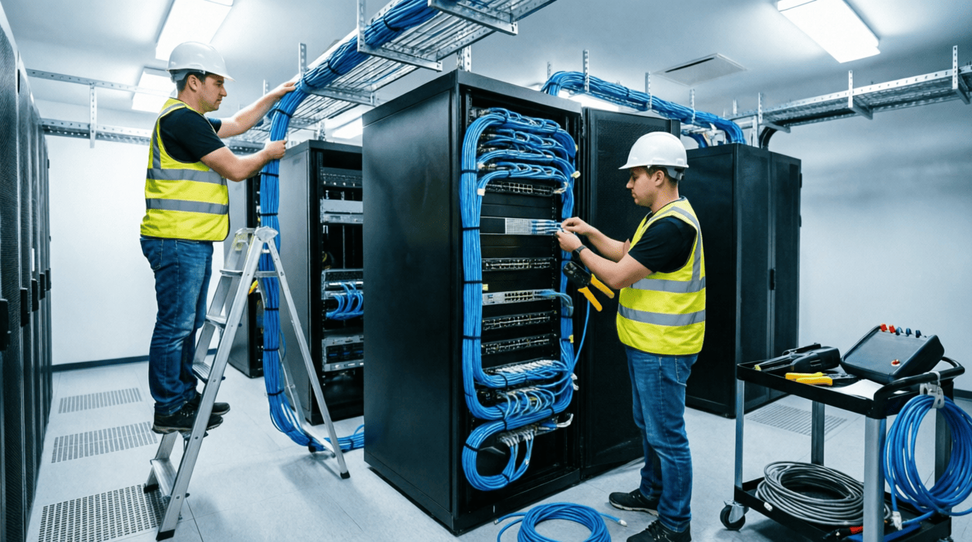 Rack de comunicaciones con cableado estructurado